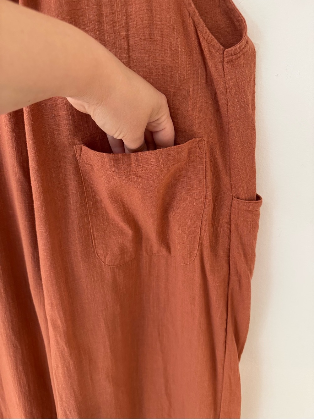 NATURAL LIFE Carrington Wide-Leg Jumpsuit in Rust Burnt Orange , Size M - Picture 12 of 16